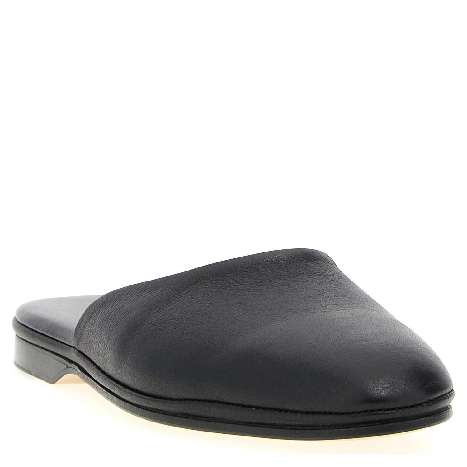Black Calfskin Mules