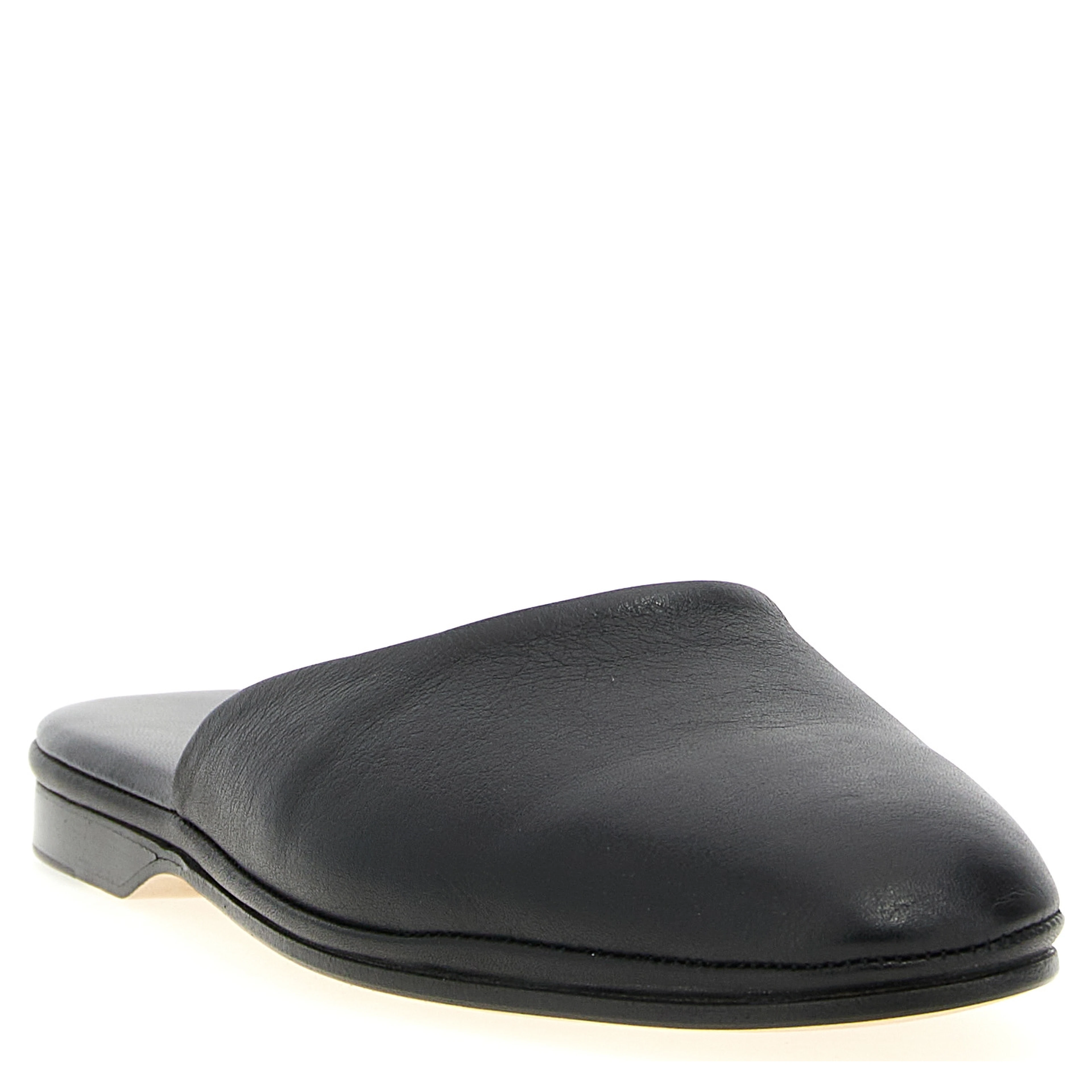 Black Calfskin Mules