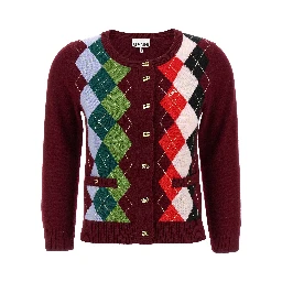 Bordeaux Merino Wool Cardigan