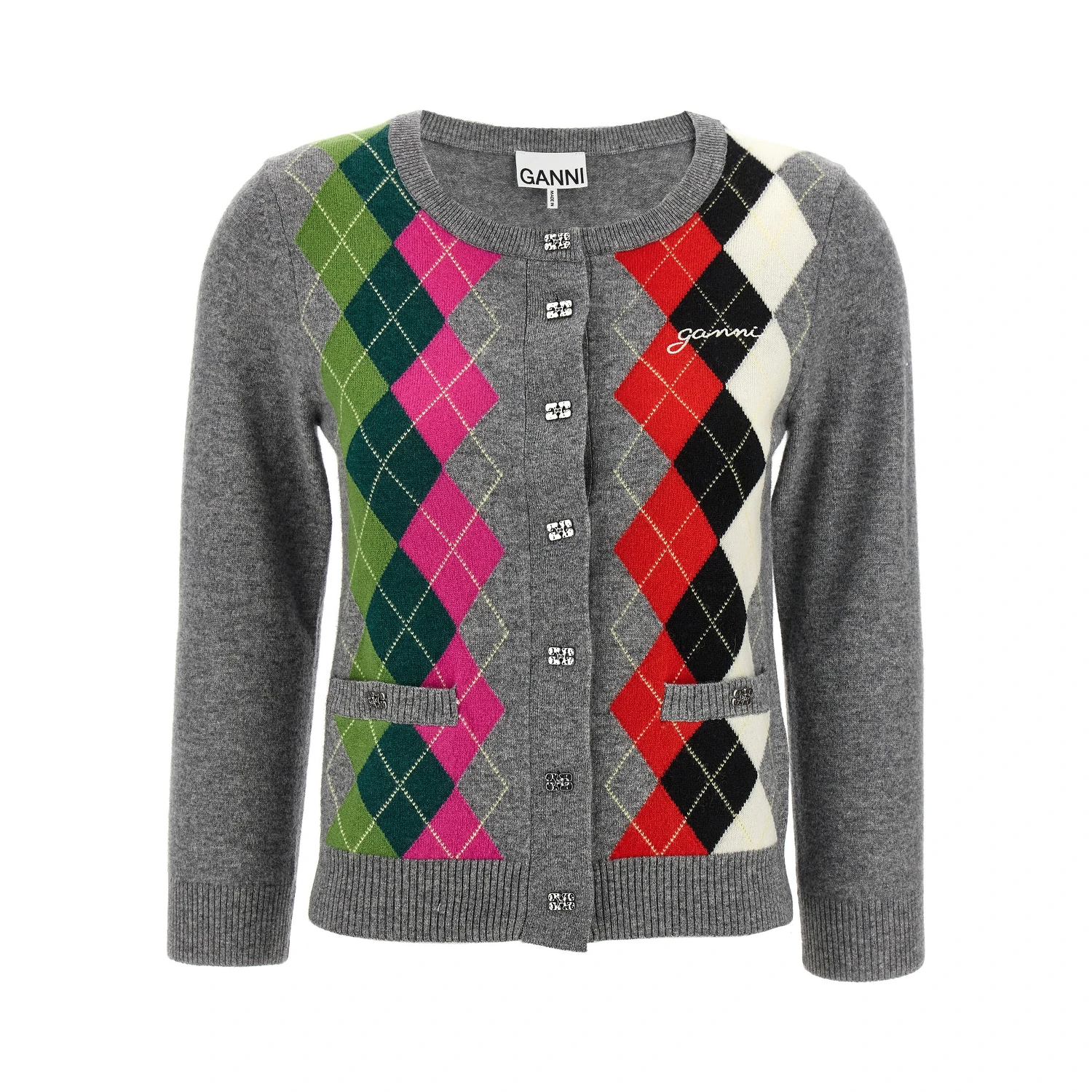 Gray Merino Wool Cardigan