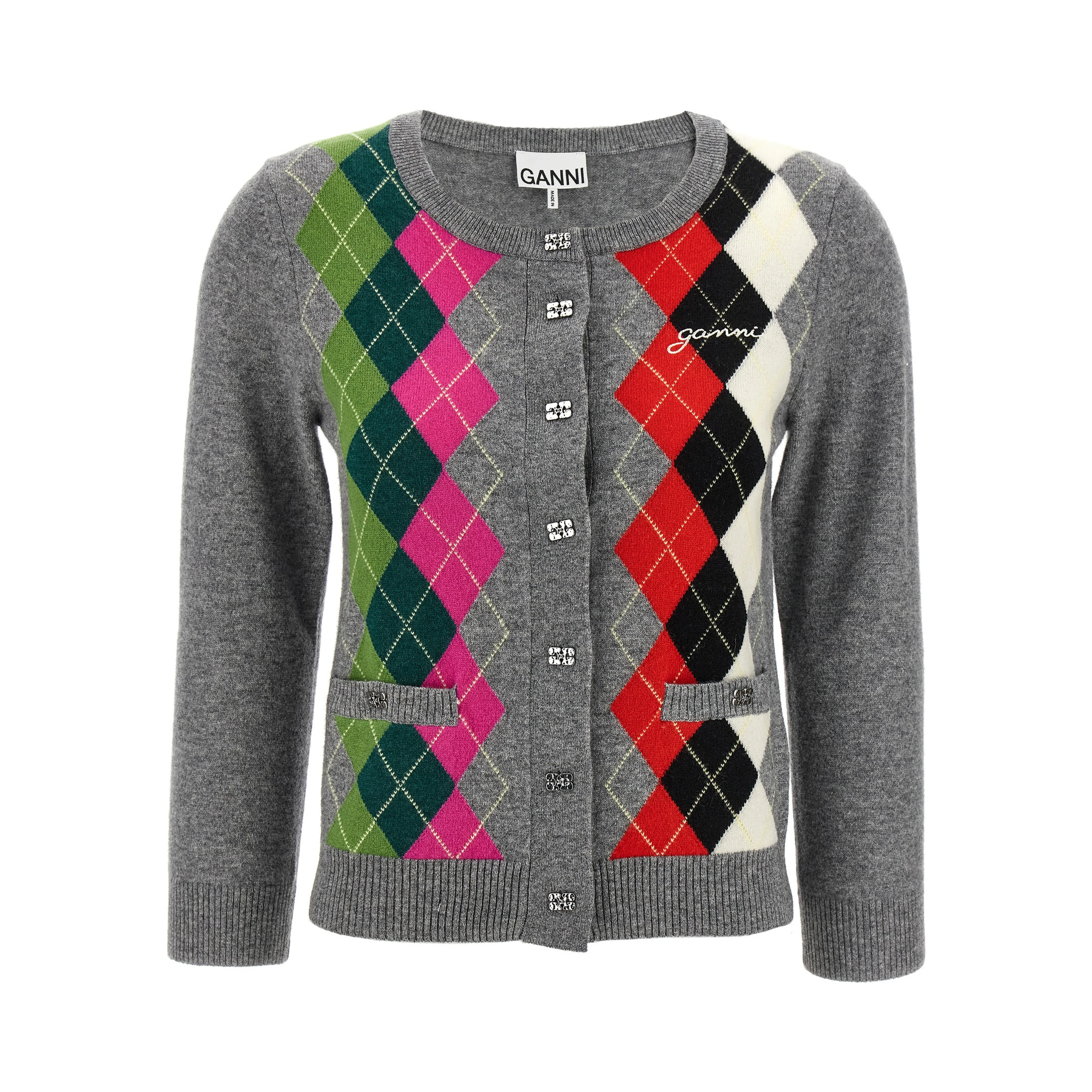 Gray Merino Wool Cardigan