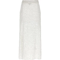 White Polyamide Mini Skirt