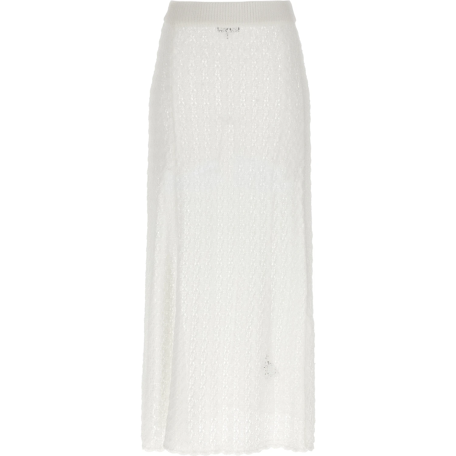 White Polyamide Mini Skirt