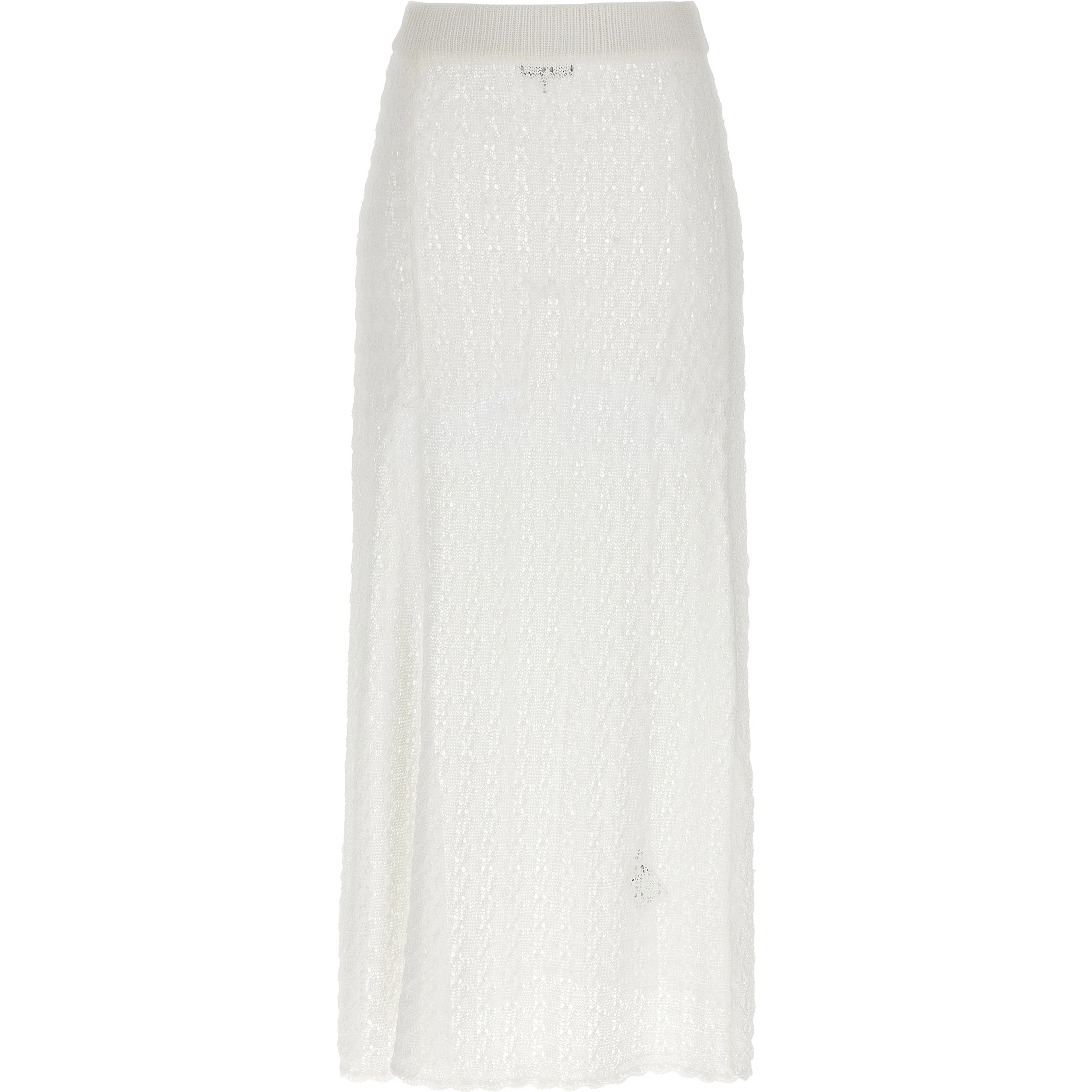 White Polyamide Mini Skirt
