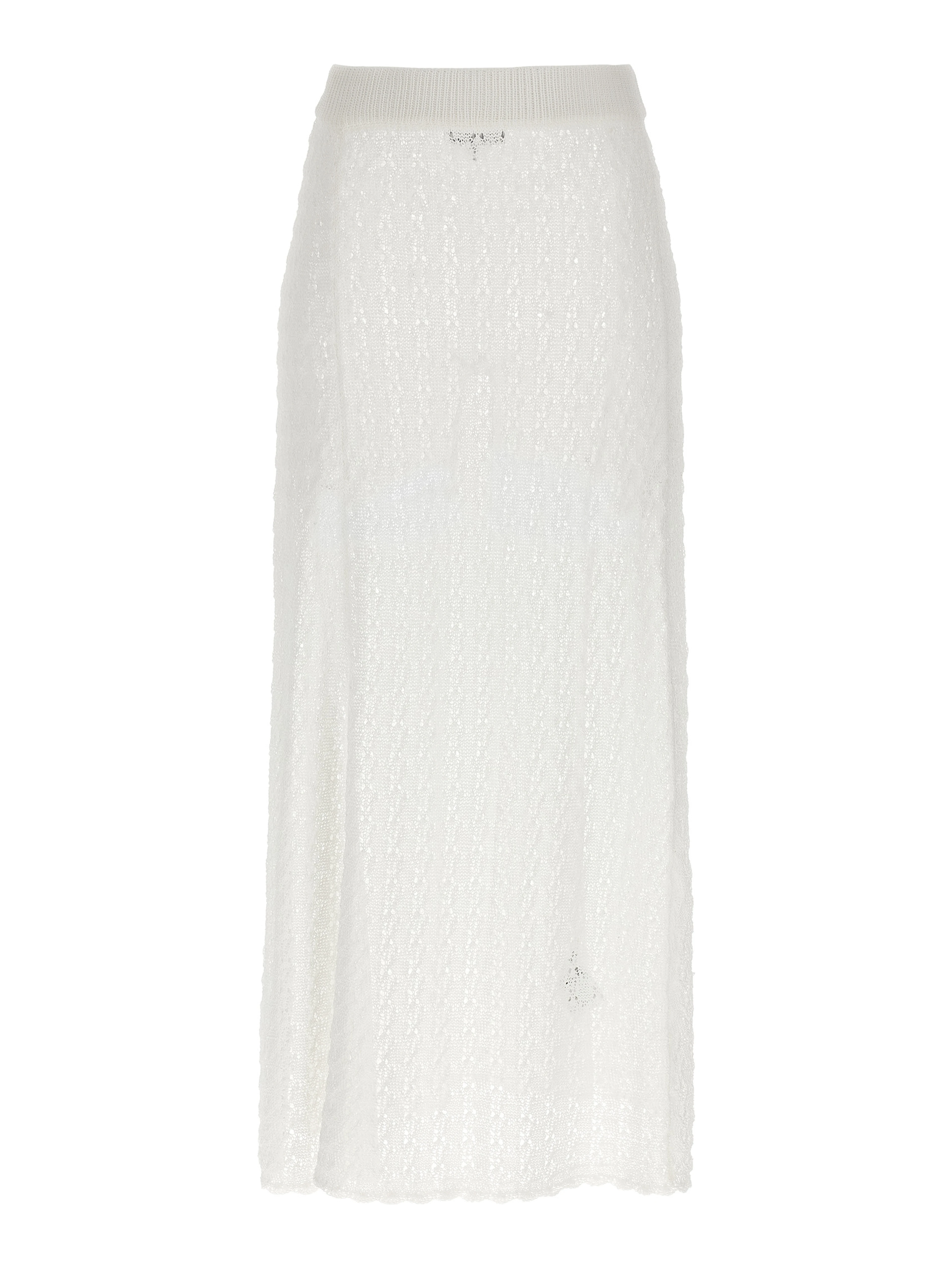 White Polyamide Mini Skirt