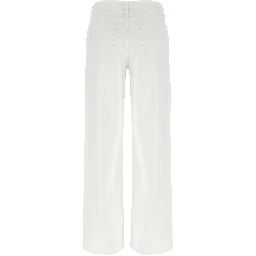 White Cotton High-Waisted Jean