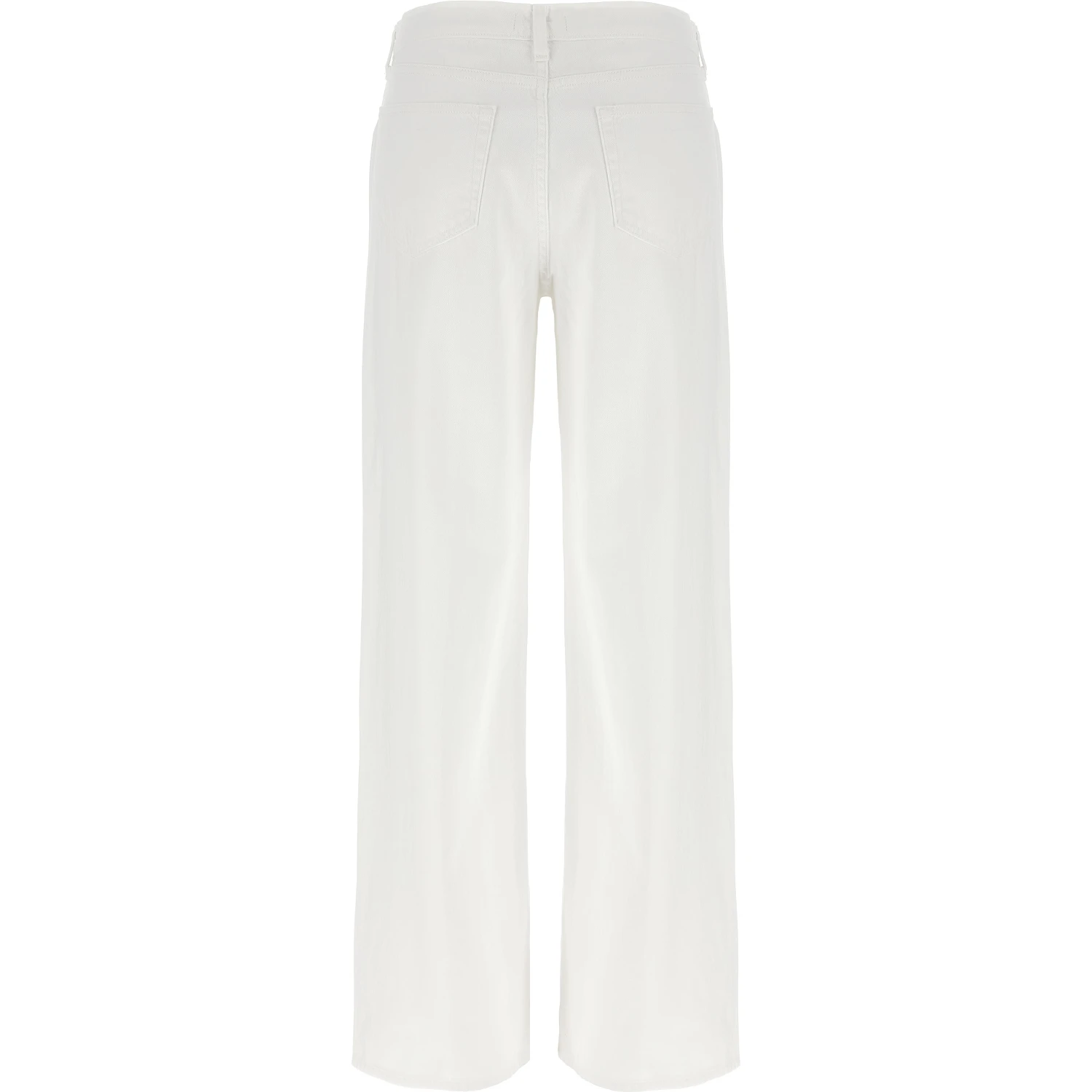 White Cotton High-Waisted Jean
