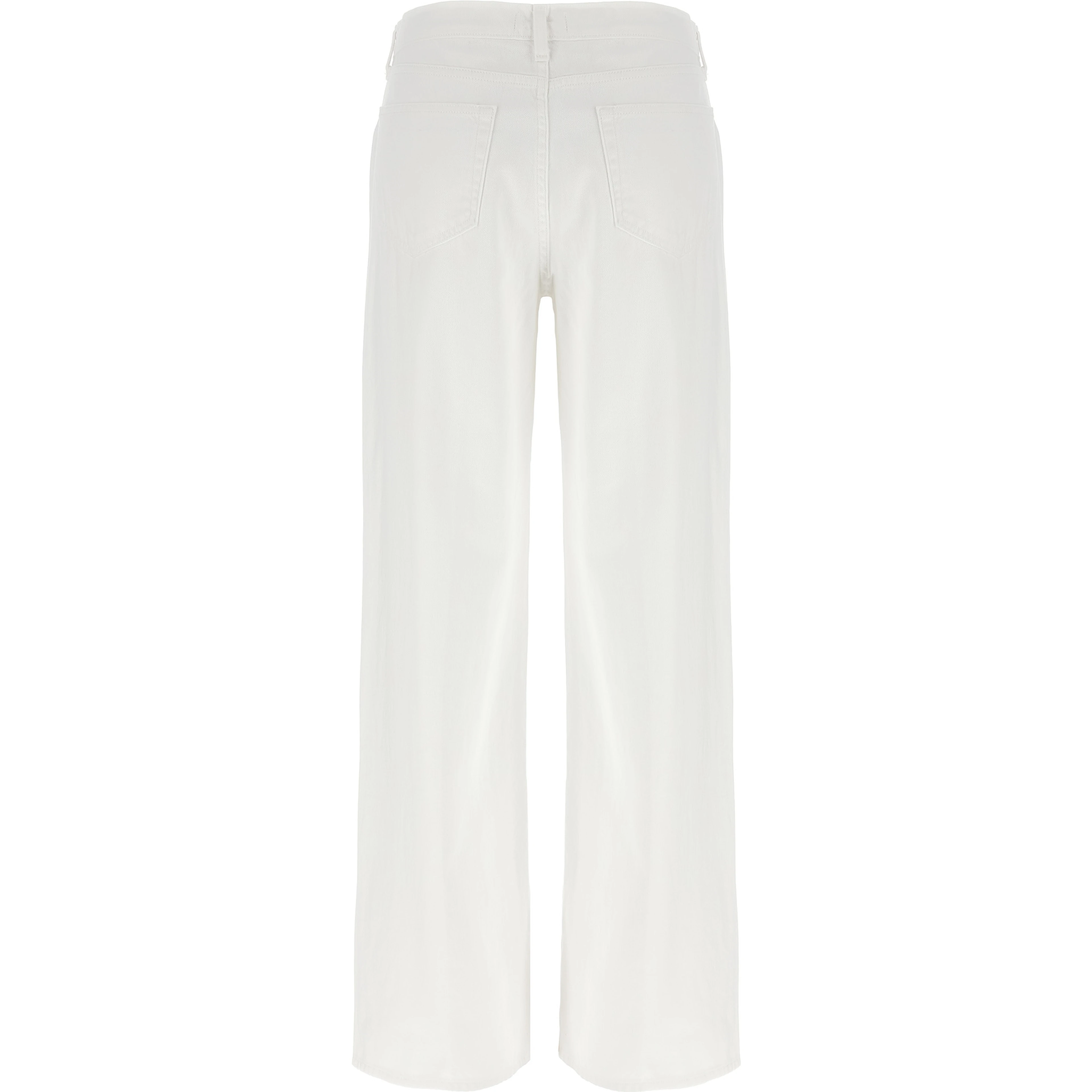 White Cotton High-Waisted Jean