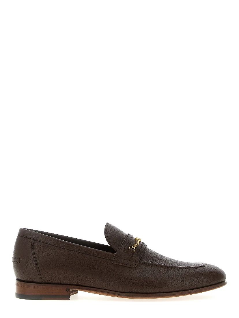 Brown Goatskin Slip-On Loafers