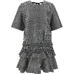 Bicolor Polyester Short Dress