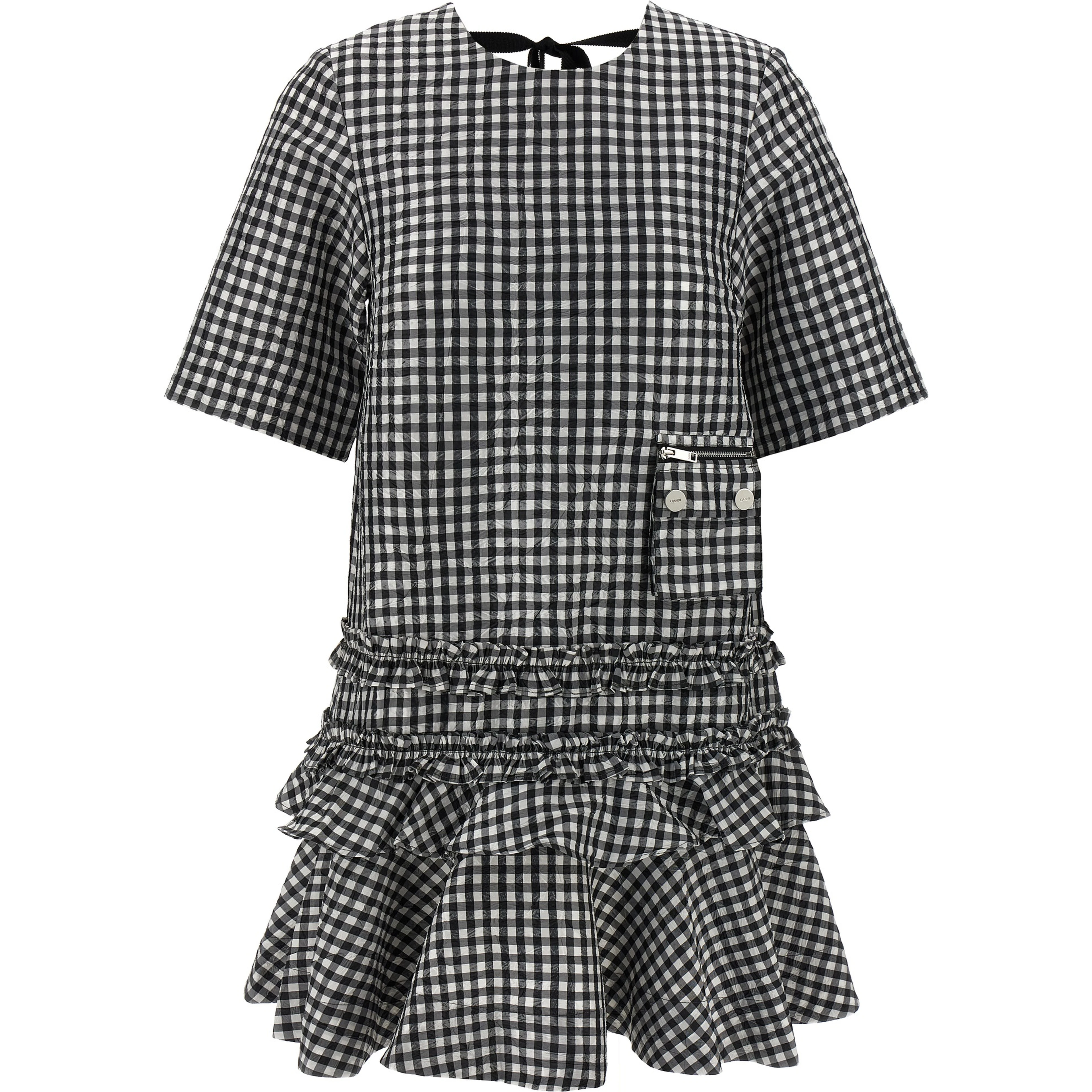 Bicolor Polyester Short Dress
