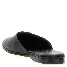 Black Calfskin Mules