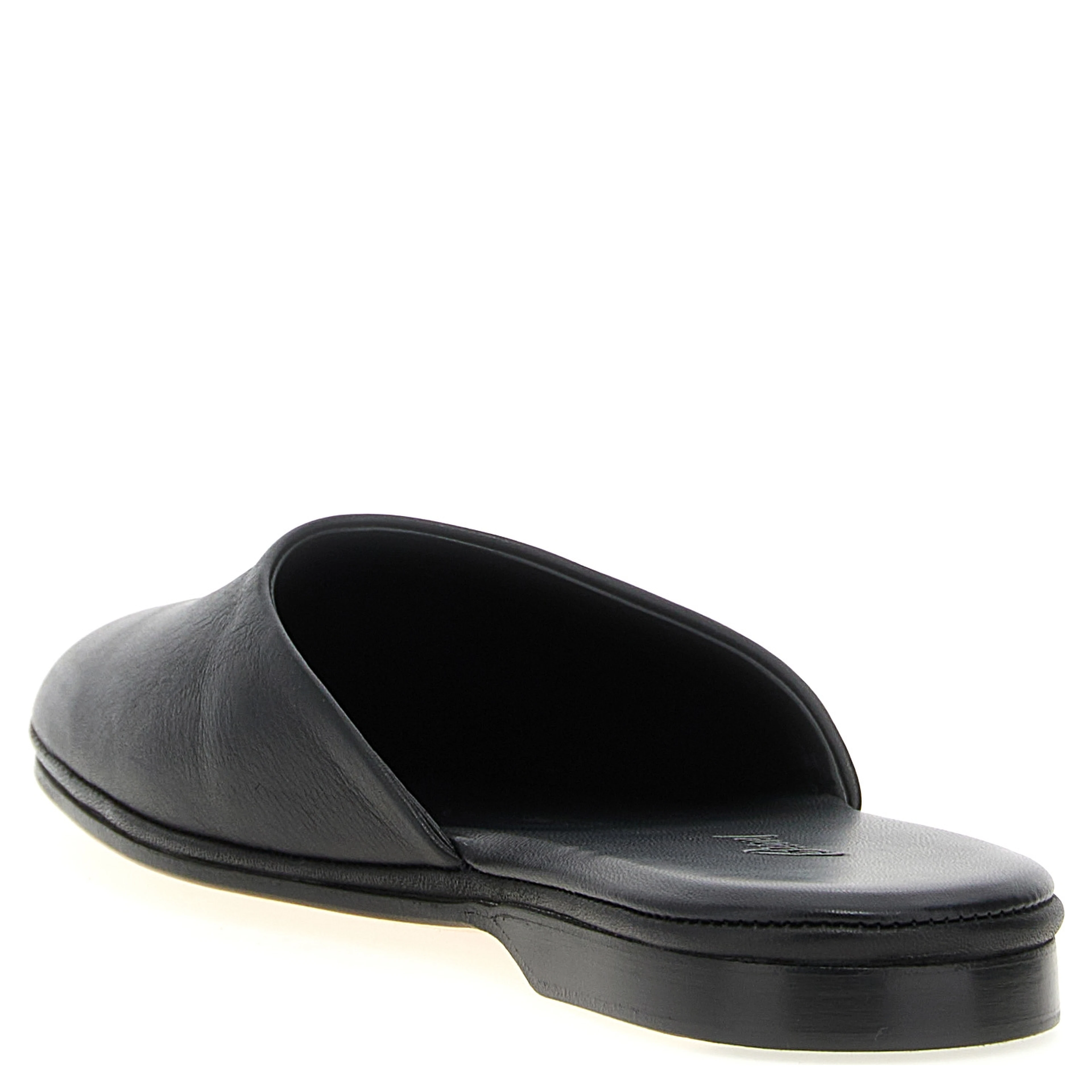 Black Calfskin Mules