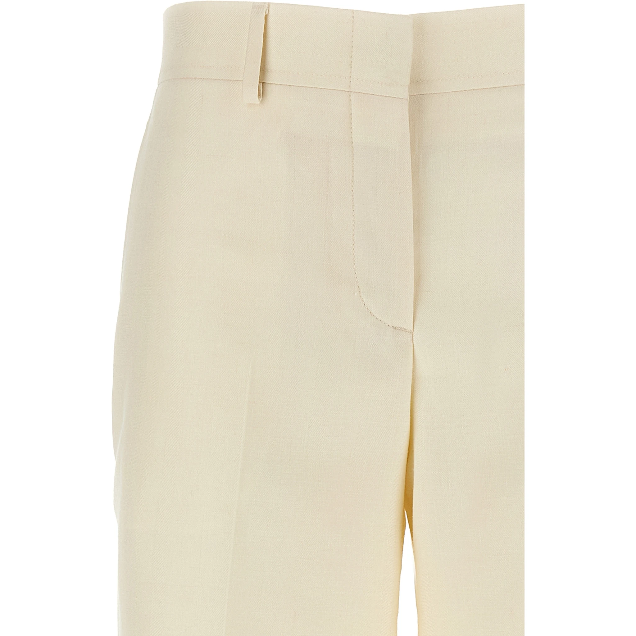White Wool Dress Pants