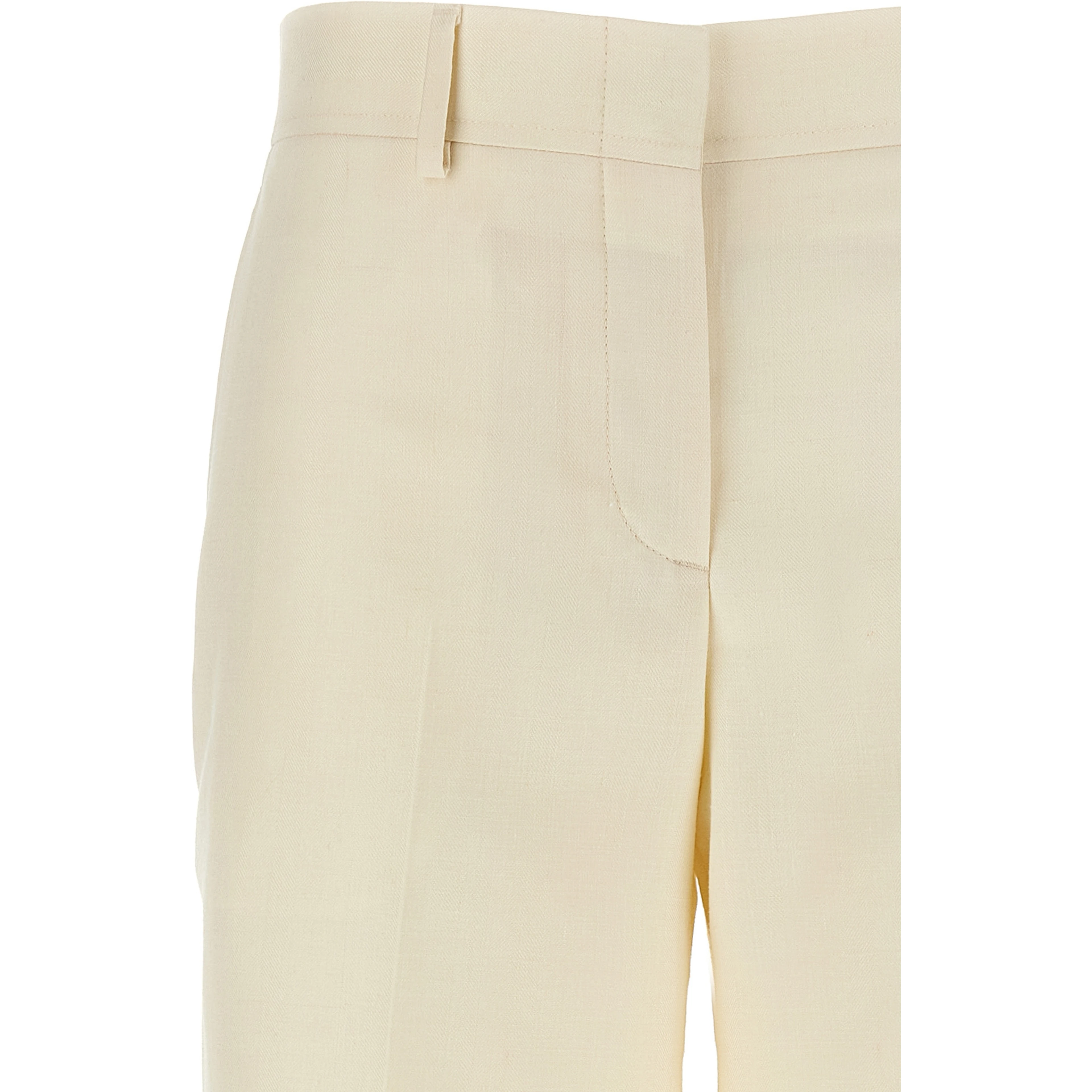 White Wool Dress Pants