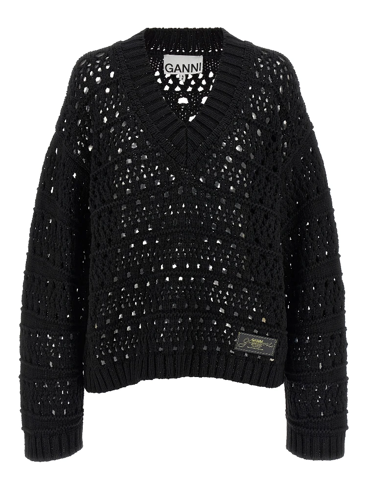 Black Cotton Cardigan