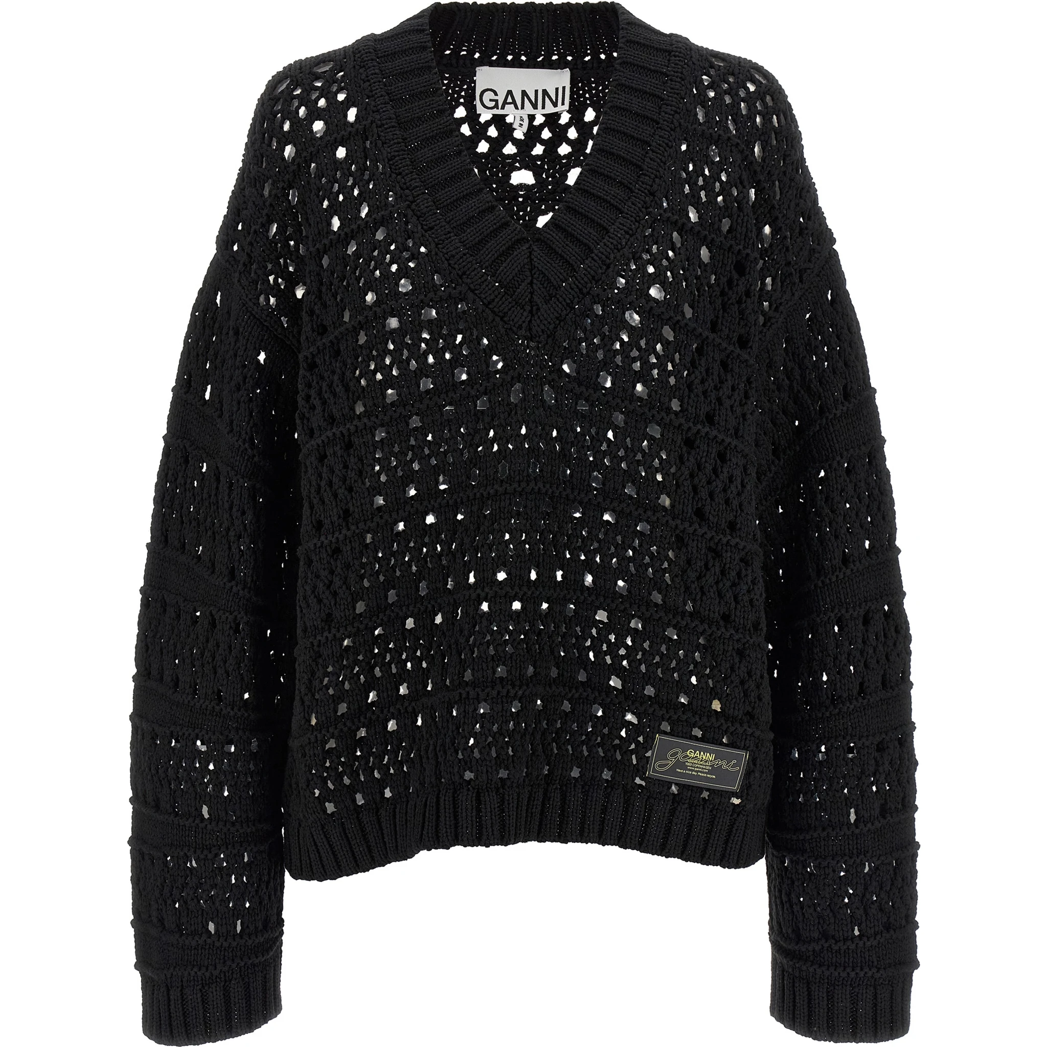 Black Cotton Cardigan