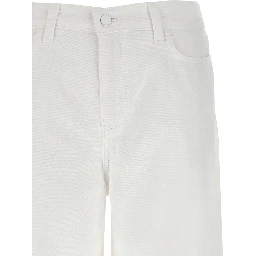White Cotton High-Waisted Jean
