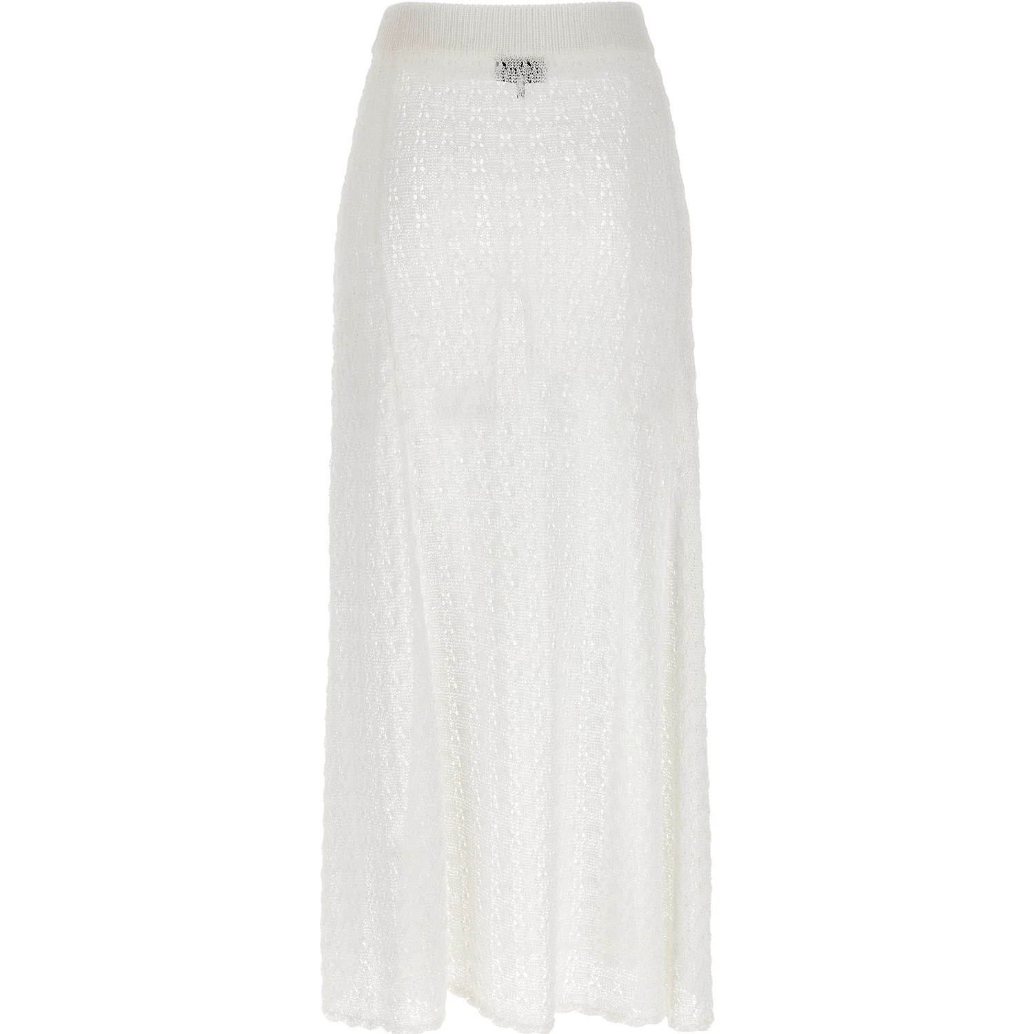 White Polyamide Mini Skirt