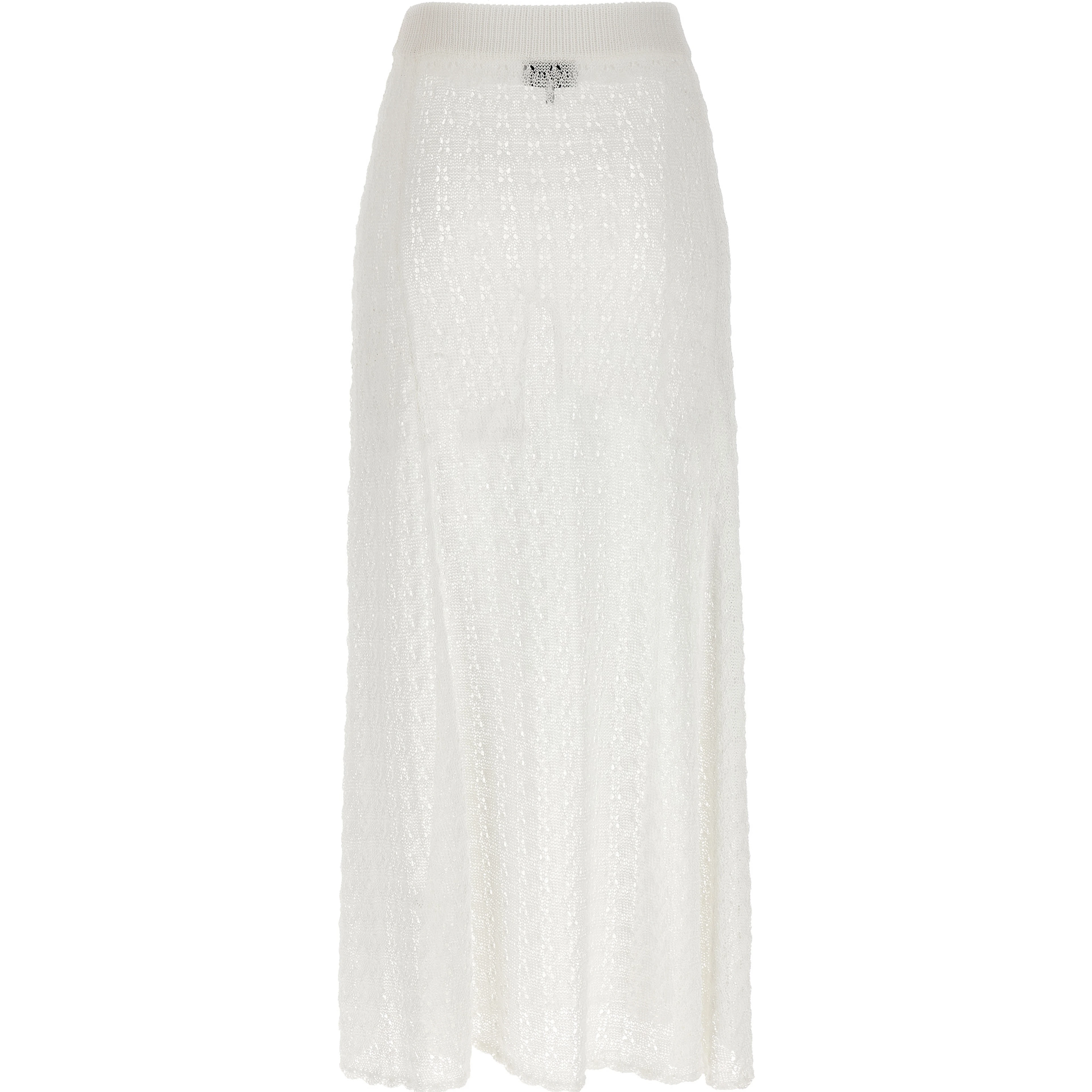 White Polyamide Mini Skirt