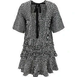 Bicolor Polyester Short Dress