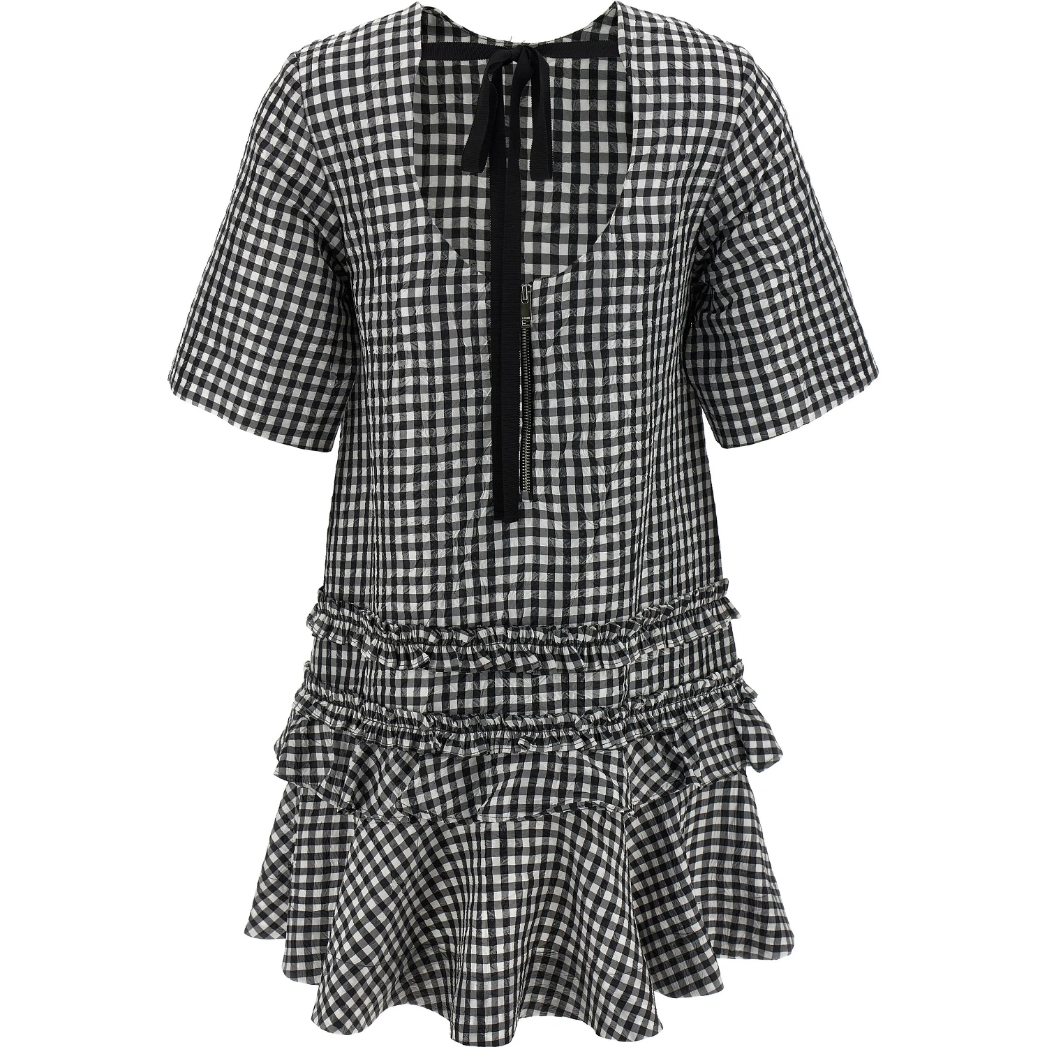 Bicolor Polyester Short Dress