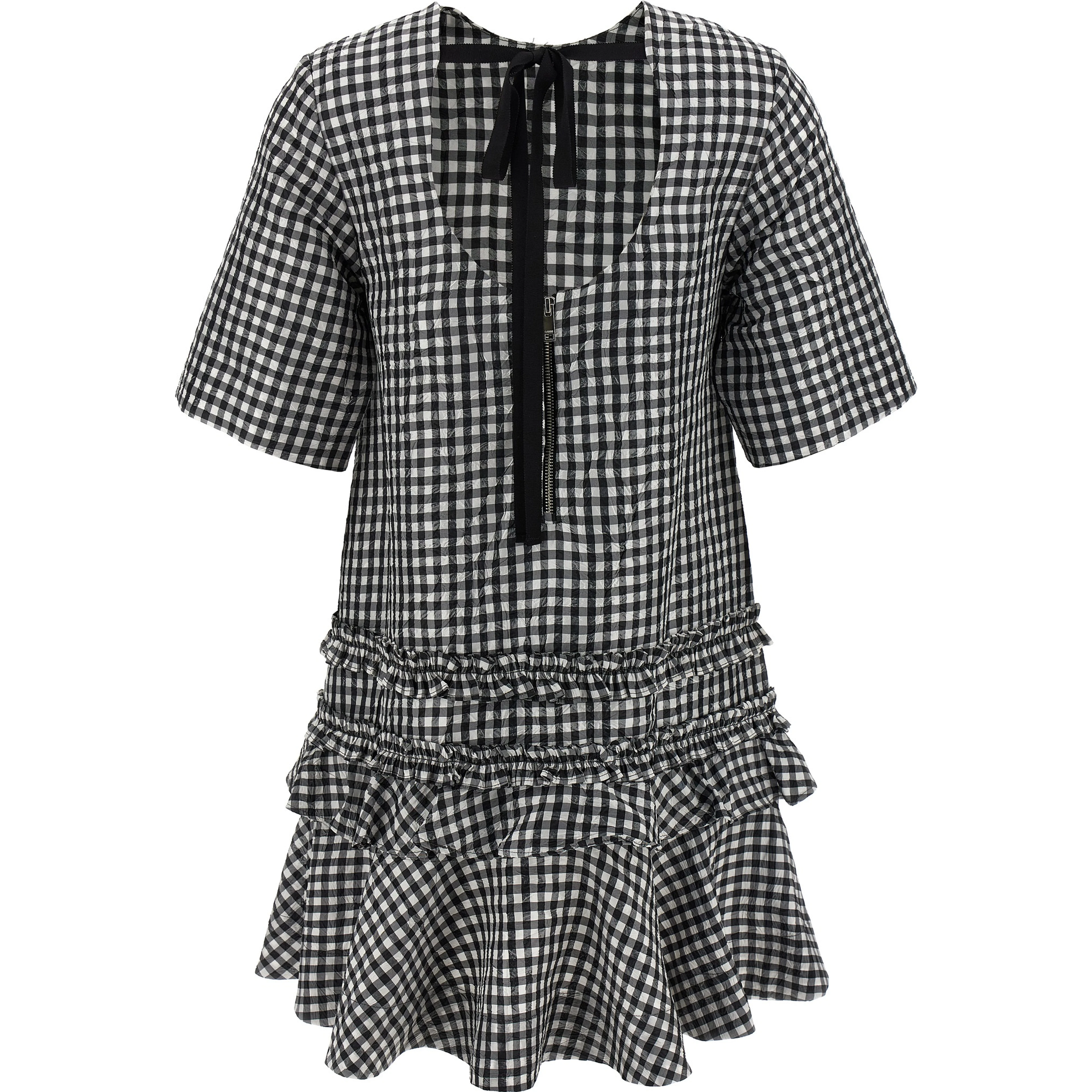 Bicolor Polyester Short Dress
