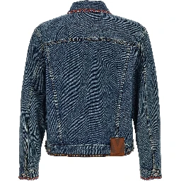 Blue Polyamide Denim Jacket