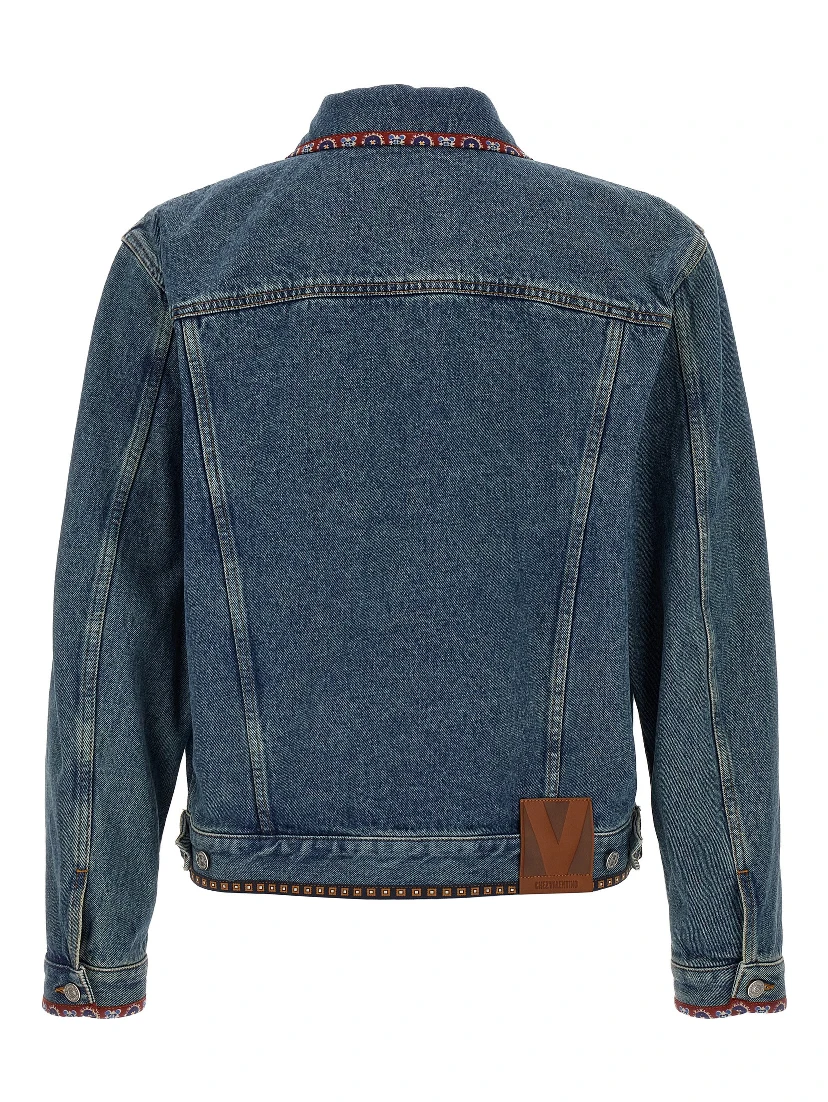 Blue Polyamide Denim Jacket