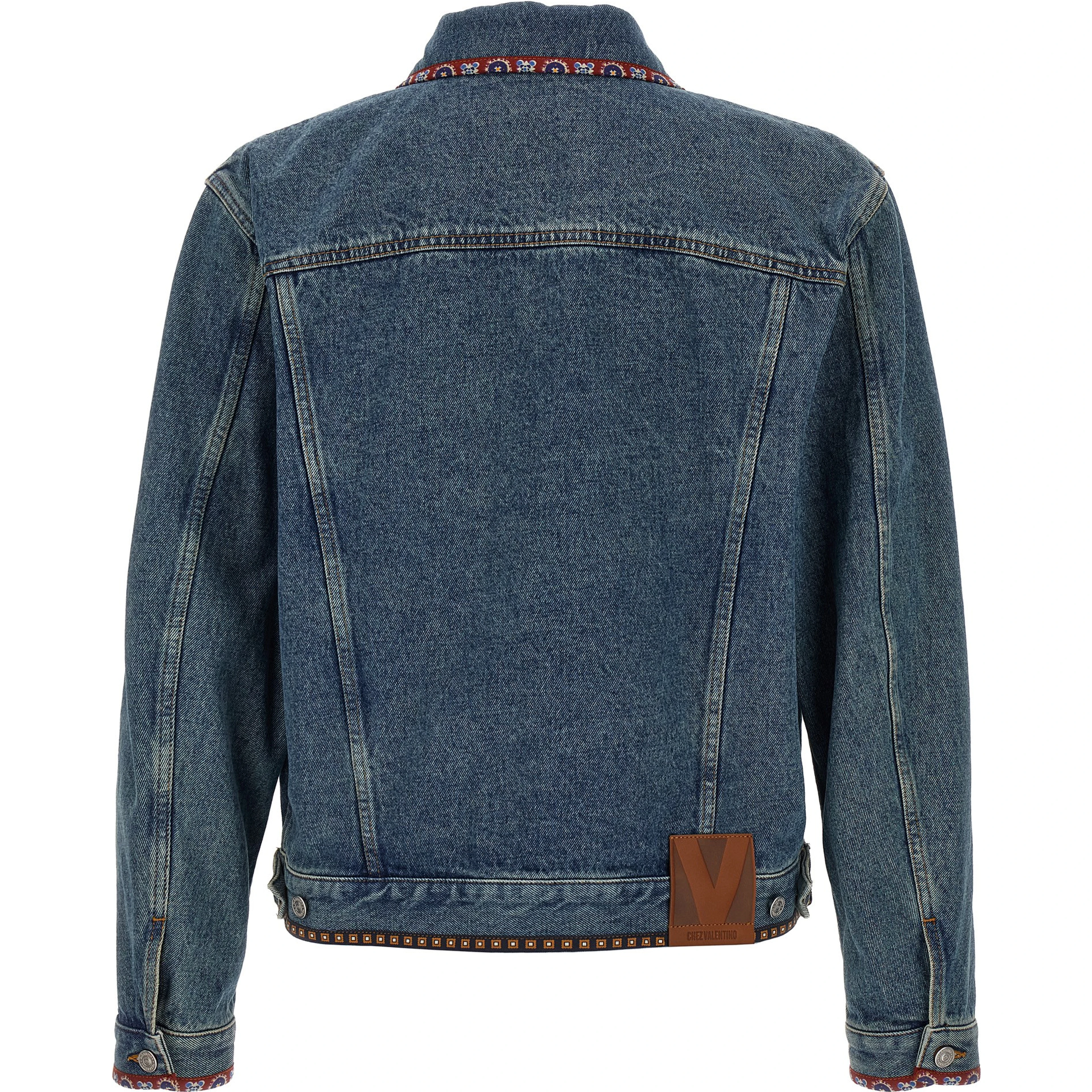 Blue Polyamide Denim Jacket