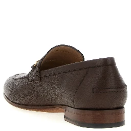 Brown Goatskin Slip-On Loafers