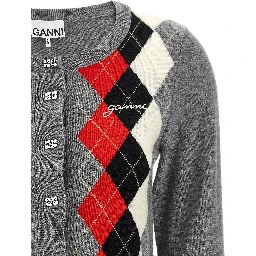 Gray Merino Wool Cardigan