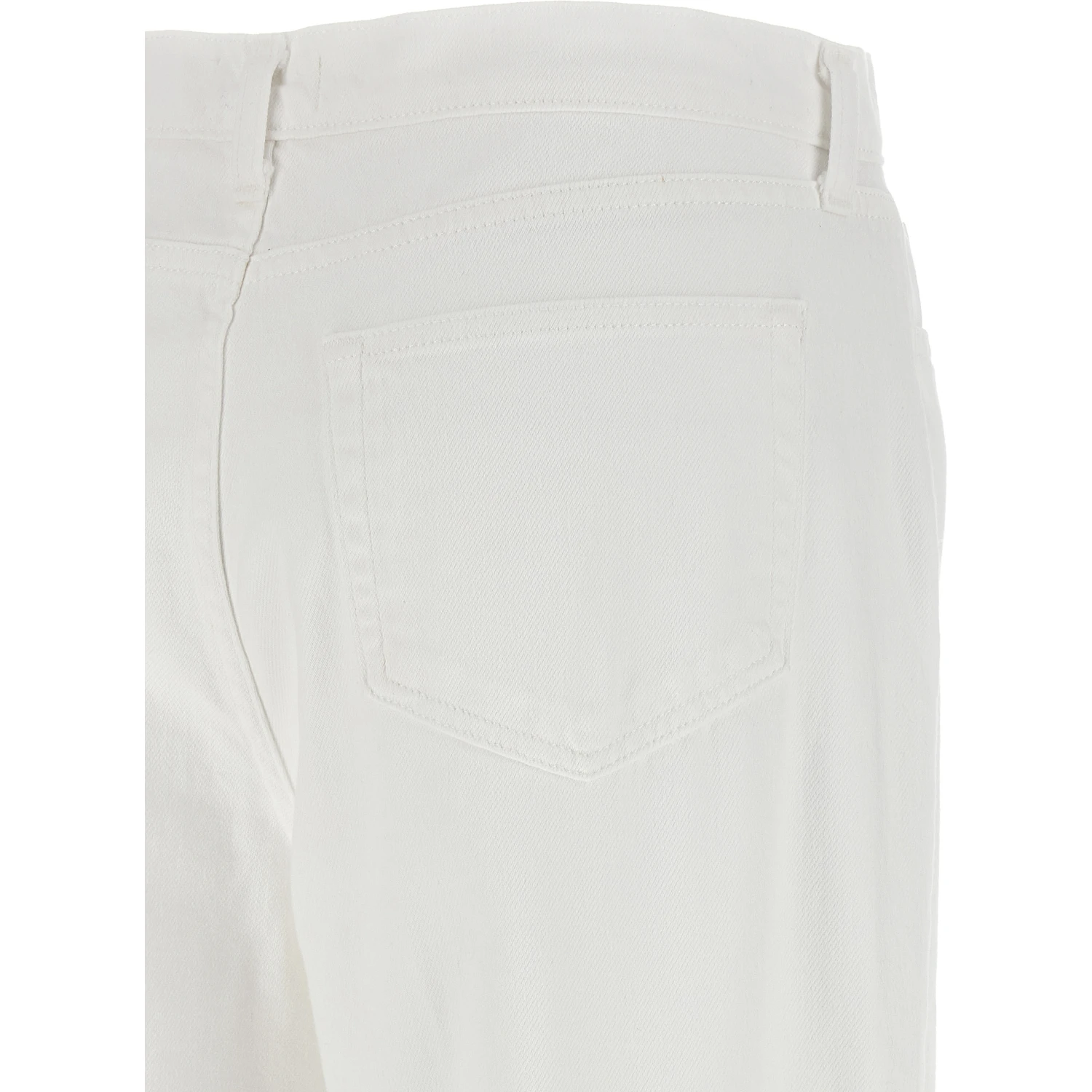 White Cotton High-Waisted Jean