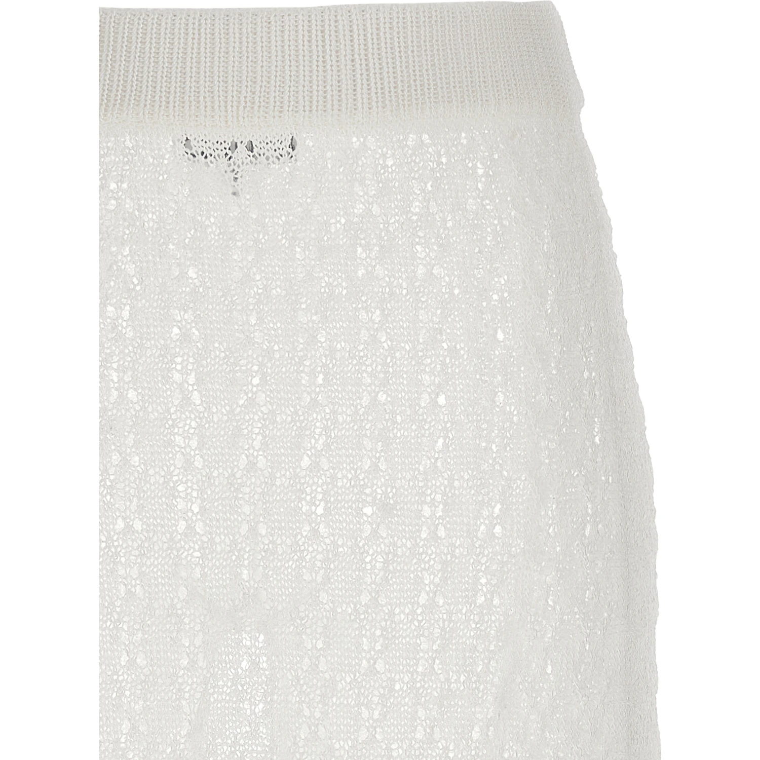White Polyamide Mini Skirt