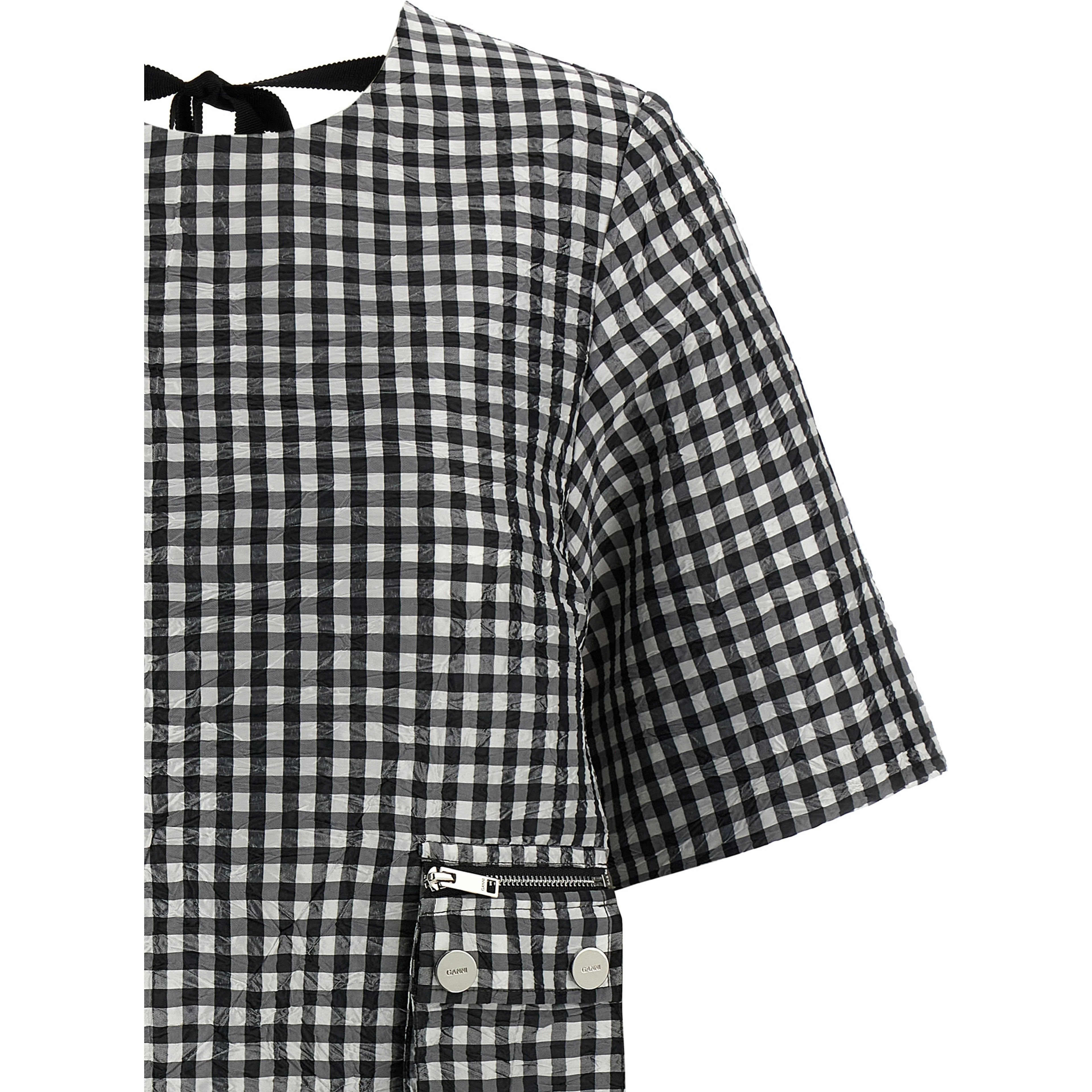 Bicolor Polyester Short Dress