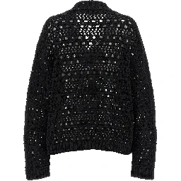 Black Cotton Cardigan