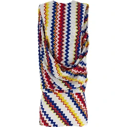 Multicolor Viscose Short Dress