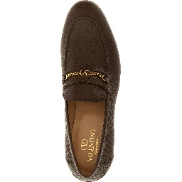 Brown Goatskin Slip-On Loafers