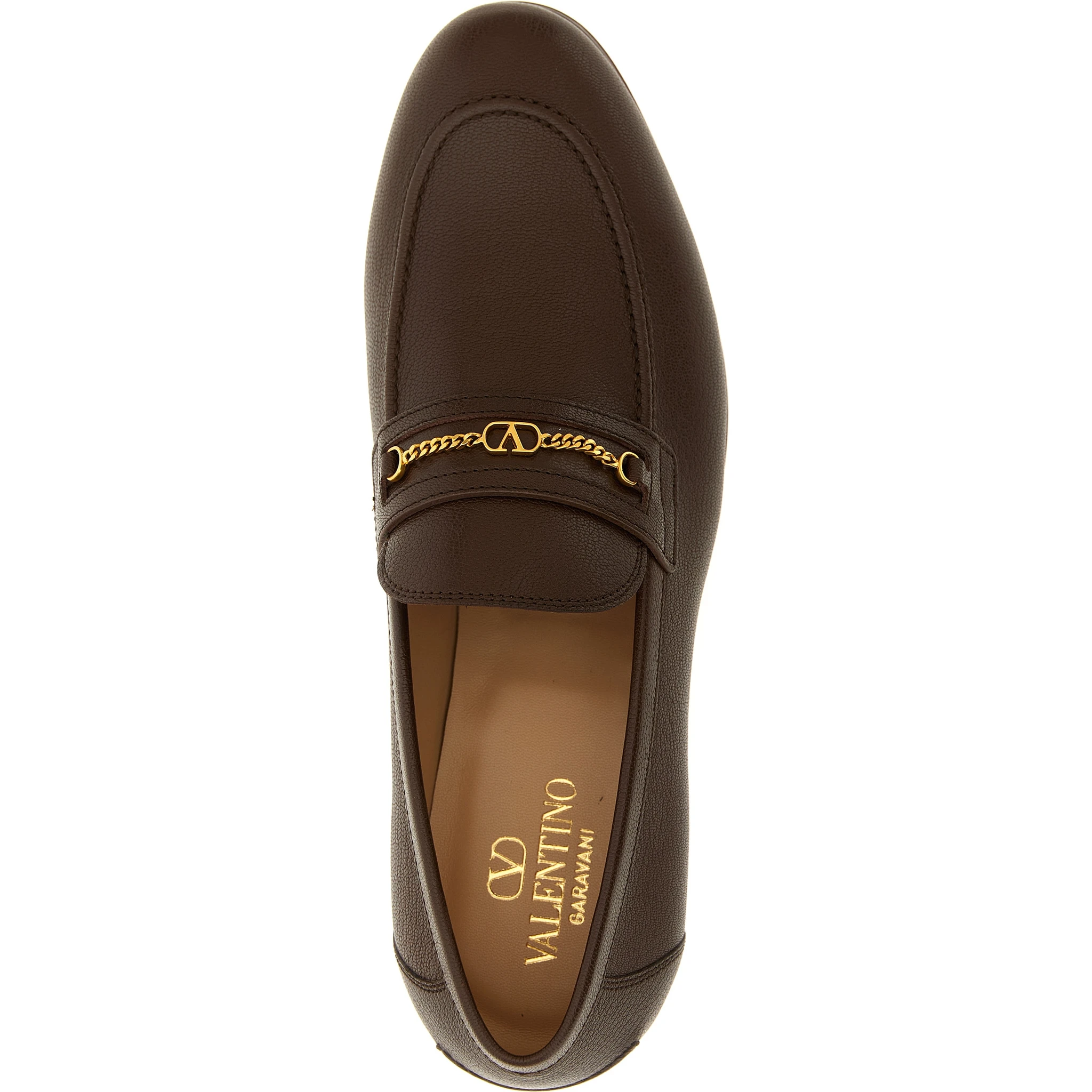 Brown Goatskin Slip-On Loafers