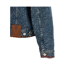 Blue Polyamide Denim Jacket