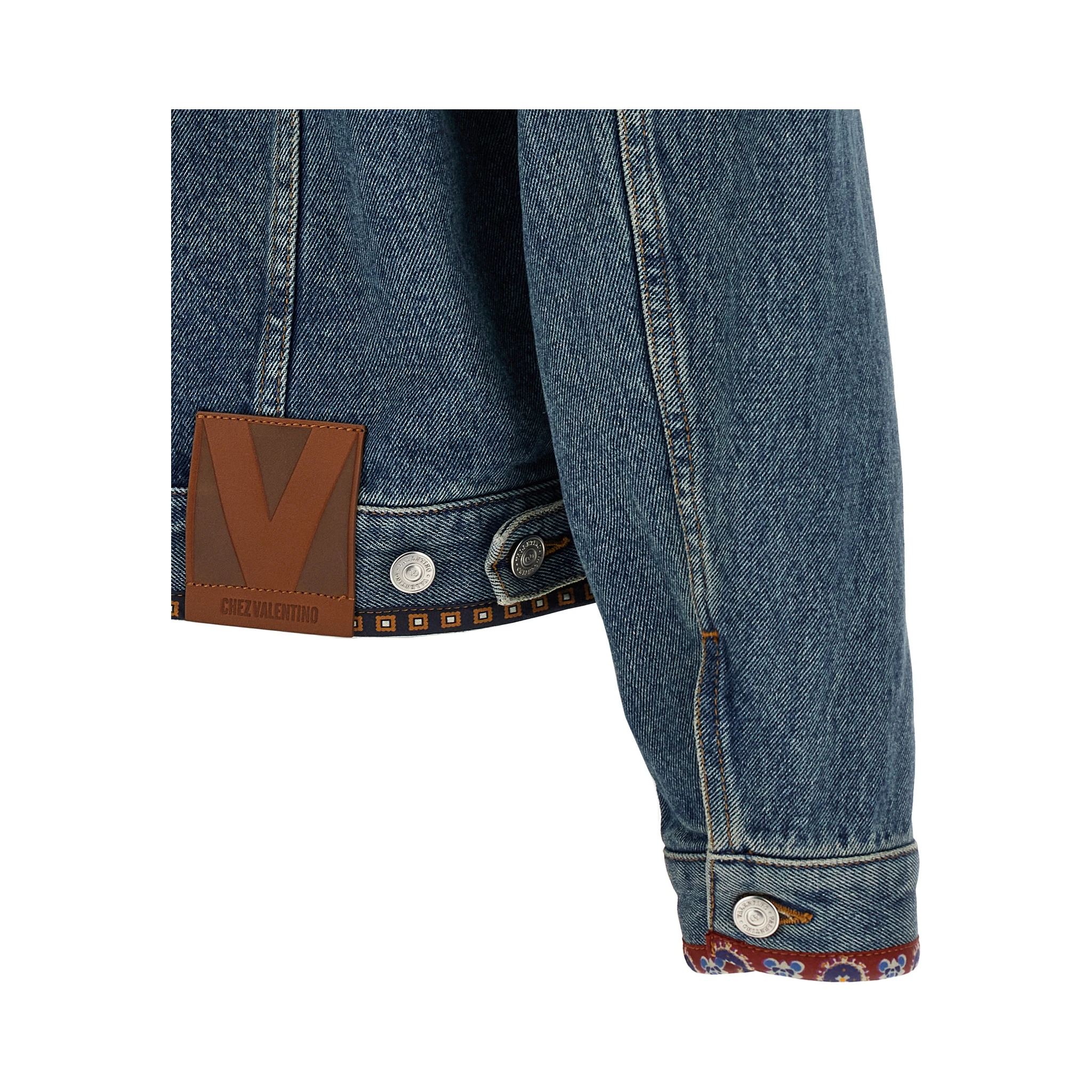 Blue Polyamide Denim Jacket