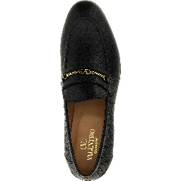 Black Goatskin Slip-On Loafers