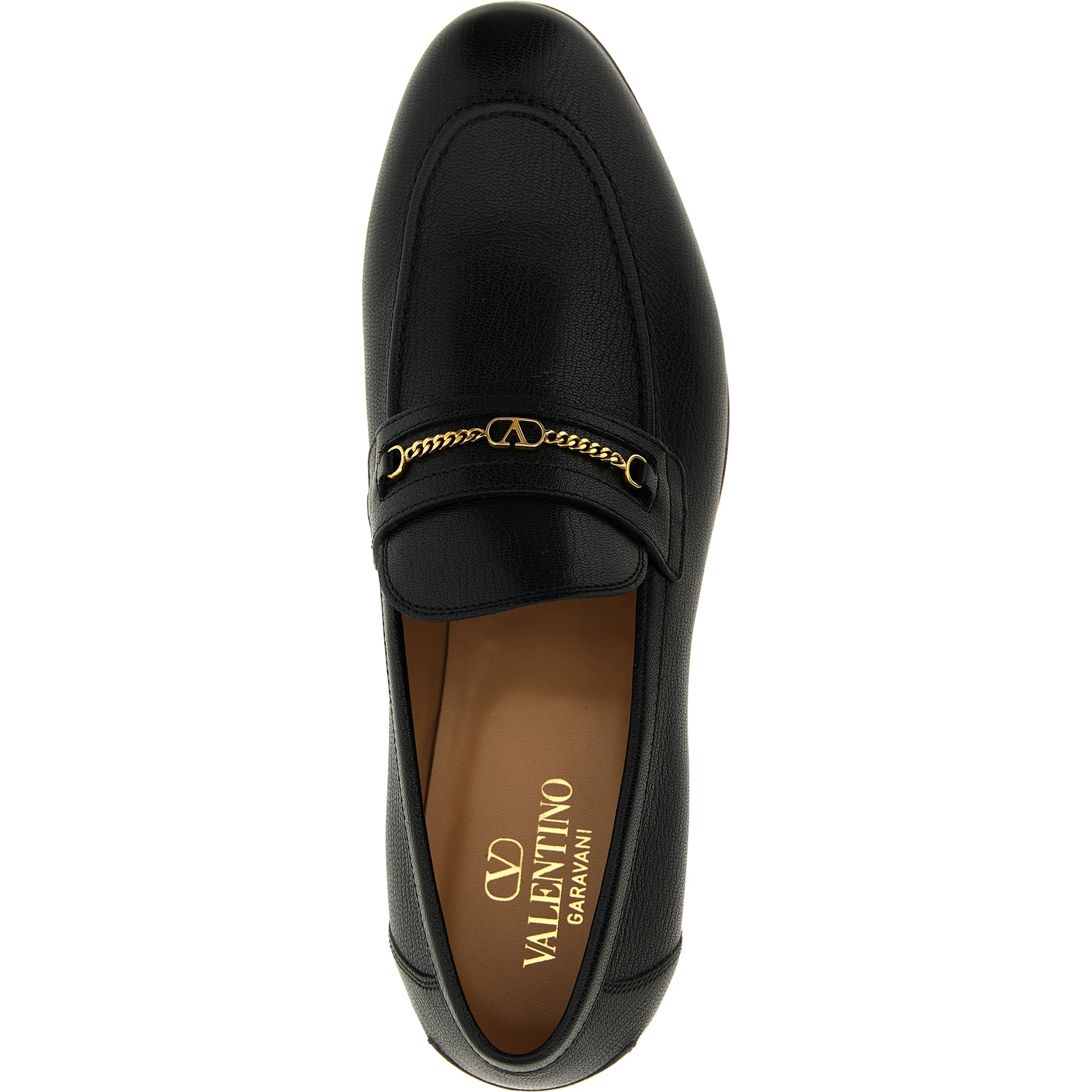 Black Goatskin Slip-On Loafers