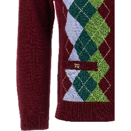 Bordeaux Merino Wool Cardigan