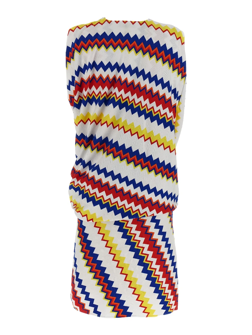 Multicolor Viscose Short Dress