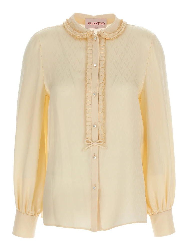 Beige Silk Blouse