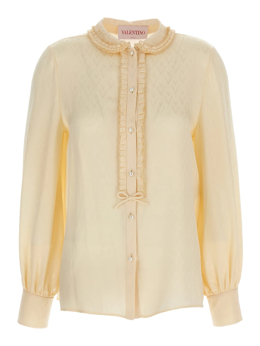 Beige Silk Blouse