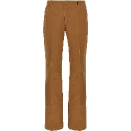 Brown Cotton Chino Pants