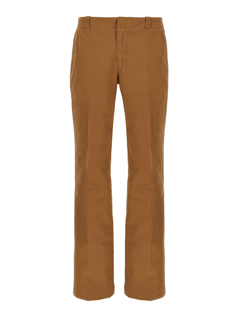 Brown Cotton Chino Pants