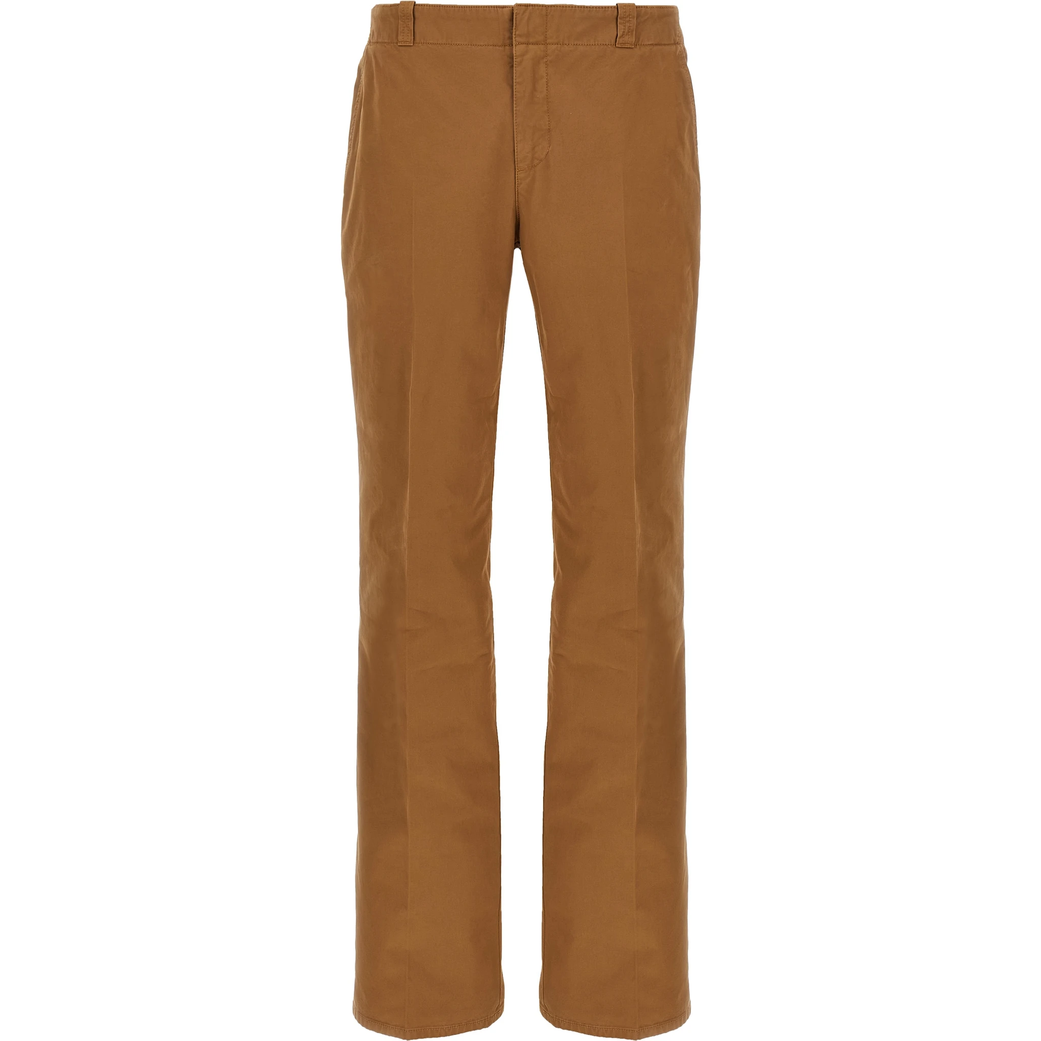 Brown Cotton Chino Pants